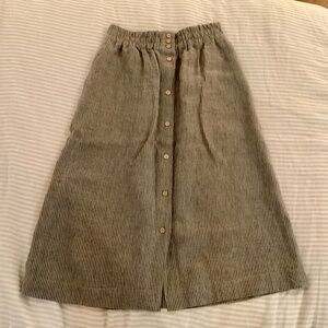 NPL modified Sion skirt M/L in natural/grey stripe